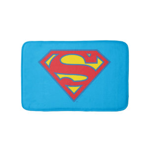Klassisches Supergirl-Logo mit blauer Kontur Badematte