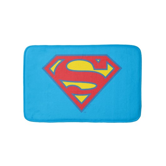 Klassisches Supergirl-Logo mit blauer Kontur Badematte (Vorderseite)