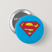 Klassisches Supergirl-Logo mit blauer Kontur Button (Vorne & Hinten)
