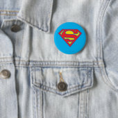 Klassisches Supergirl-Logo mit blauer Kontur Button (Beispiel)
