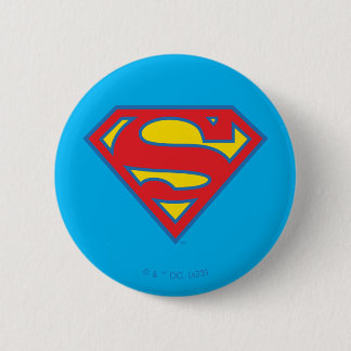 Klassisches Supergirl-Logo mit blauer Kontur Button