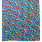 Klassisches Supergirl-Logo mit blauer Kontur Duschvorhang (Vorderseite)