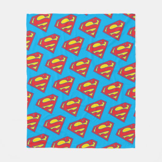 Klassisches Supergirl-Logo mit blauer Kontur Fleecedecke (Vorderseite)