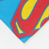 Klassisches Supergirl-Logo mit blauer Kontur Fleecedecke (Ecke)
