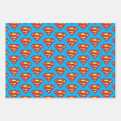 Klassisches Supergirl-Logo mit blauer Kontur Geschenkpapier Set (Vorderseite 3)