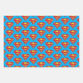 Klassisches Supergirl-Logo mit blauer Kontur Geschenkpapier Set (Vorderseite 2)