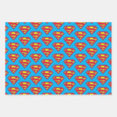 Klassisches Supergirl-Logo mit blauer Kontur Geschenkpapier Set (Vorderseite)