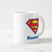 Klassisches Supergirl-Logo mit blauer Kontur Jumbo-Tasse (Vorderseite Rechts)