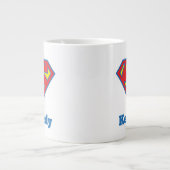 Klassisches Supergirl-Logo mit blauer Kontur Jumbo-Tasse (Vorderseite)