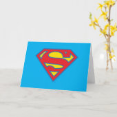 Klassisches Supergirl-Logo mit blauer Kontur Karte (Gelbe Blume)