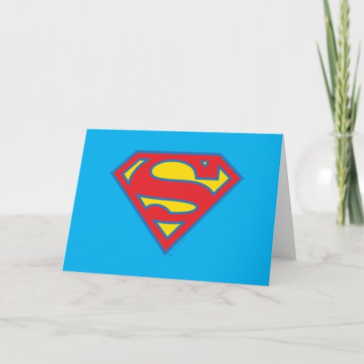Klassisches Supergirl-Logo mit blauer Kontur Karte (Vorderseite)