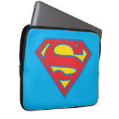 Klassisches Supergirl-Logo mit blauer Kontur Laptopschutzhülle (Vorne Rechts)