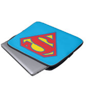 Klassisches Supergirl-Logo mit blauer Kontur Laptopschutzhülle (Vorne Knopf)