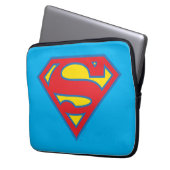 Klassisches Supergirl-Logo mit blauer Kontur Laptopschutzhülle (Vorderseite Links)