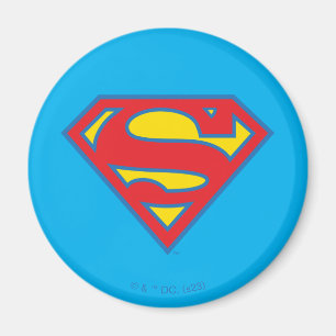 Klassisches Supergirl-Logo mit blauer Kontur Magnet