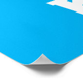 Klassisches Supergirl-Logo mit blauer Kontur Poster (Ecke)