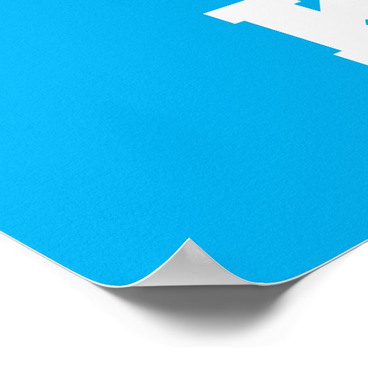 Klassisches Supergirl-Logo mit blauer Kontur Poster (Ecke)