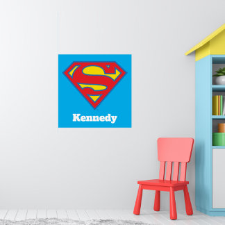 Klassisches Supergirl-Logo mit blauer Kontur Poster