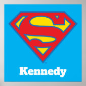 Klassisches Supergirl-Logo mit blauer Kontur Poster (Vorne)