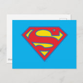 Klassisches Supergirl-Logo mit blauer Kontur Postkarte (Vorne/Hinten)