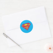 Klassisches Supergirl-Logo mit blauer Kontur Runder Aufkleber (Umschlag)
