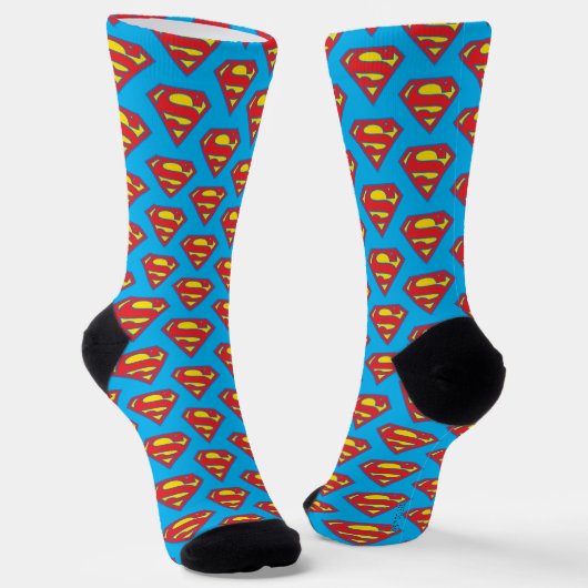 Klassisches Supergirl-Logo mit blauer Kontur Socken (Gewinkelt)
