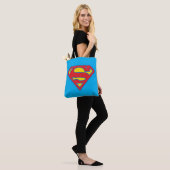 Klassisches Supergirl-Logo mit blauer Kontur Tasche (Am Model)