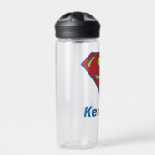 Klassisches Supergirl-Logo mit blauer Kontur Trinkflasche (Vorderseite)