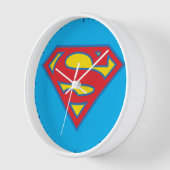 Klassisches Supergirl-Logo mit blauer Kontur Uhr (Winkel)