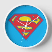 Klassisches Supergirl-Logo mit blauer Kontur Uhr (Vorderseite)