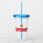 Klassisches Superman Bold-Logo Acryltrinkbecher (Vorderseite)