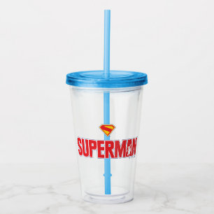 Klassisches Superman Bold-Logo Acryltrinkbecher