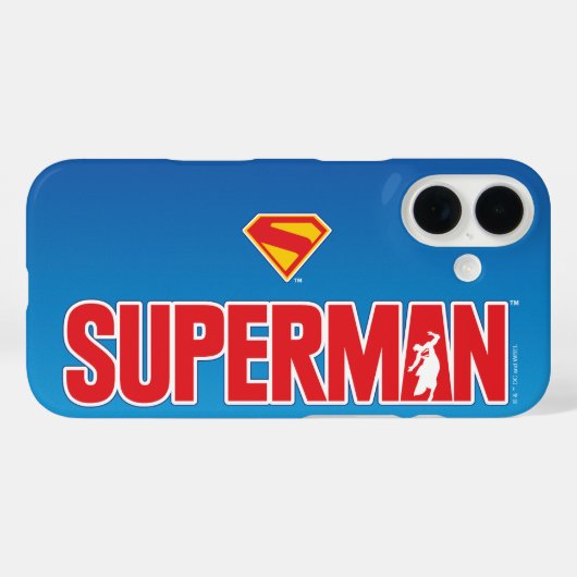 Klassisches Superman Bold-Logo Case-Mate iPhone Hülle (Rückseite (Horizontal))