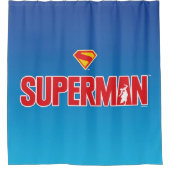 Klassisches Superman Bold-Logo Duschvorhang (Vorderseite)