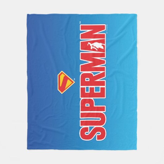 Klassisches Superman Bold-Logo Fleecedecke (Vorderseite)