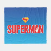 Klassisches Superman Bold-Logo Fleecedecke (Vorderseite (Horizontal))