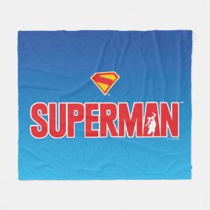 Klassisches Superman Bold-Logo Fleecedecke