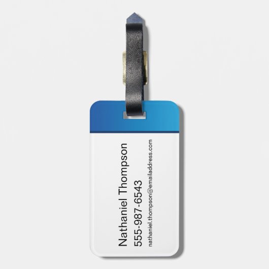 Klassisches Superman Bold-Logo Gepäckanhänger (Rückseite vertikal)