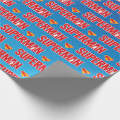 Klassisches Superman Bold-Logo Geschenkpapier (Ecke)