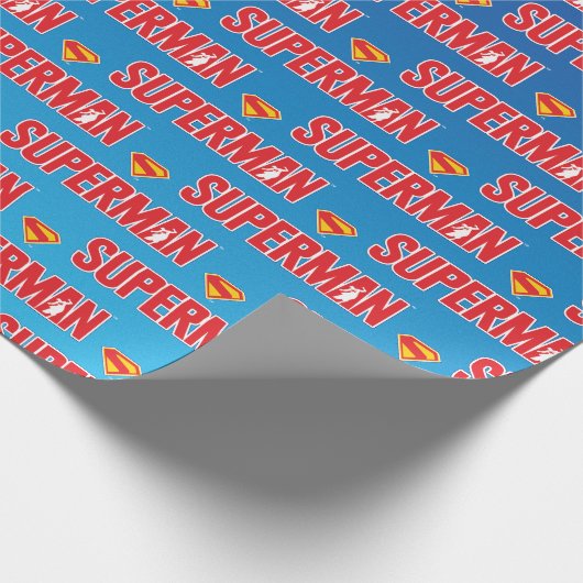 Klassisches Superman Bold-Logo Geschenkpapier (Ecke)
