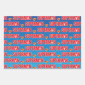 Klassisches Superman Bold-Logo Geschenkpapier Set (Vorderseite)