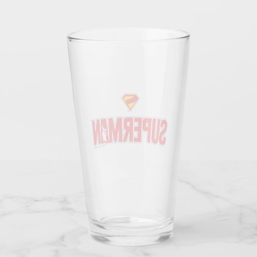 Klassisches Superman Bold-Logo Glas (Rückseite)