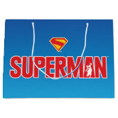 Klassisches Superman Bold-Logo Große Geschenktüte (Vorderseite)