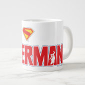 Klassisches Superman Bold-Logo Jumbo-Tasse (Vorderseite Rechts)