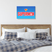 Klassisches Superman Bold-Logo Leinwanddruck (Insitu (Schlafzimmer))