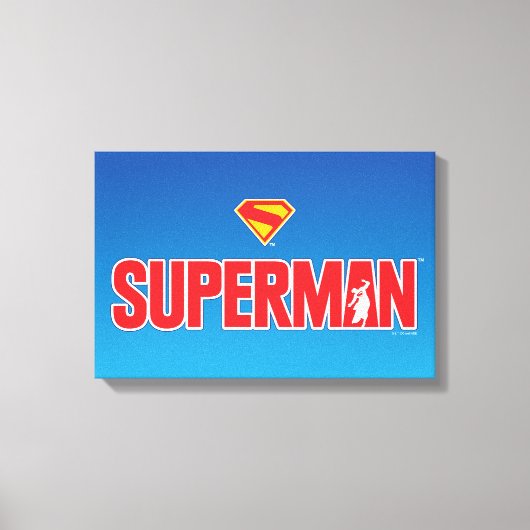 Klassisches Superman Bold-Logo Leinwanddruck (Vorderseite)