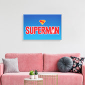 Klassisches Superman Bold-Logo Leinwanddruck (Insitu (Wohnzimmer))
