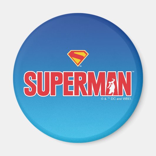 Klassisches Superman Bold-Logo Magnet (Vorne)