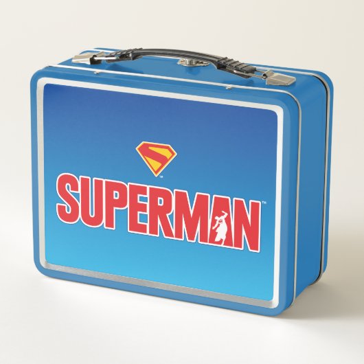 Klassisches Superman Bold-Logo Metall Brotdose (Rückseite)