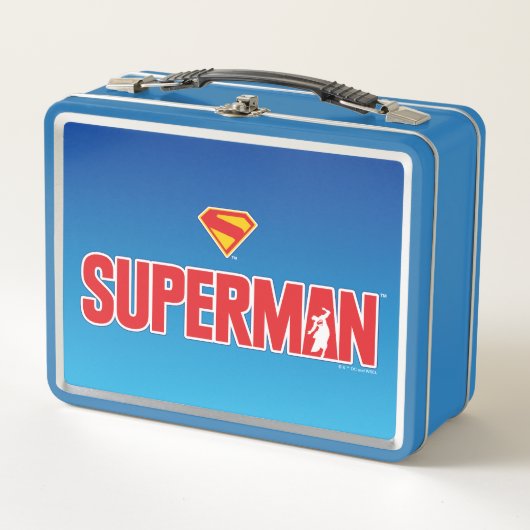 Klassisches Superman Bold-Logo Metall Brotdose (Vorderseite)
